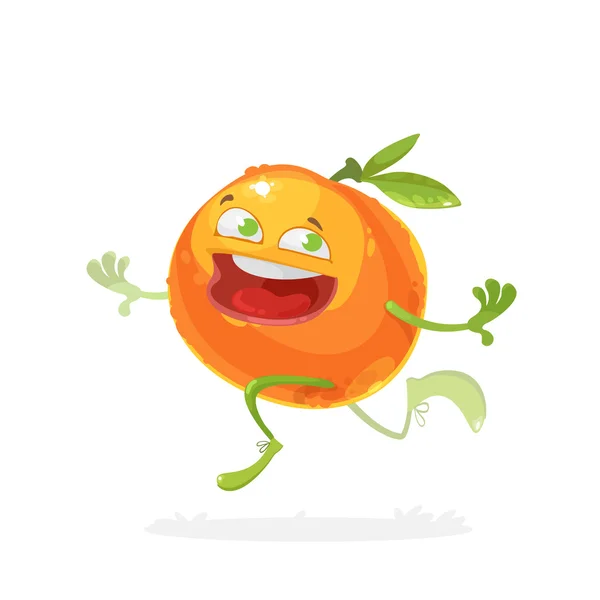 Personaje de dibujos animados naranja — Vector de stock