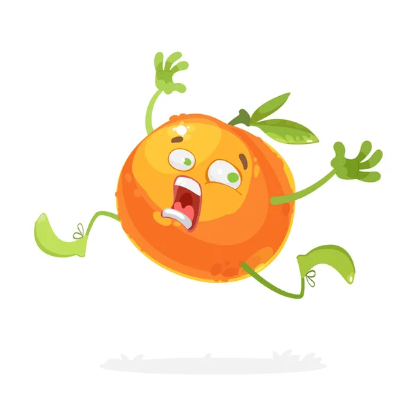 Kreslená postava oranžová strach — Stockový vektor