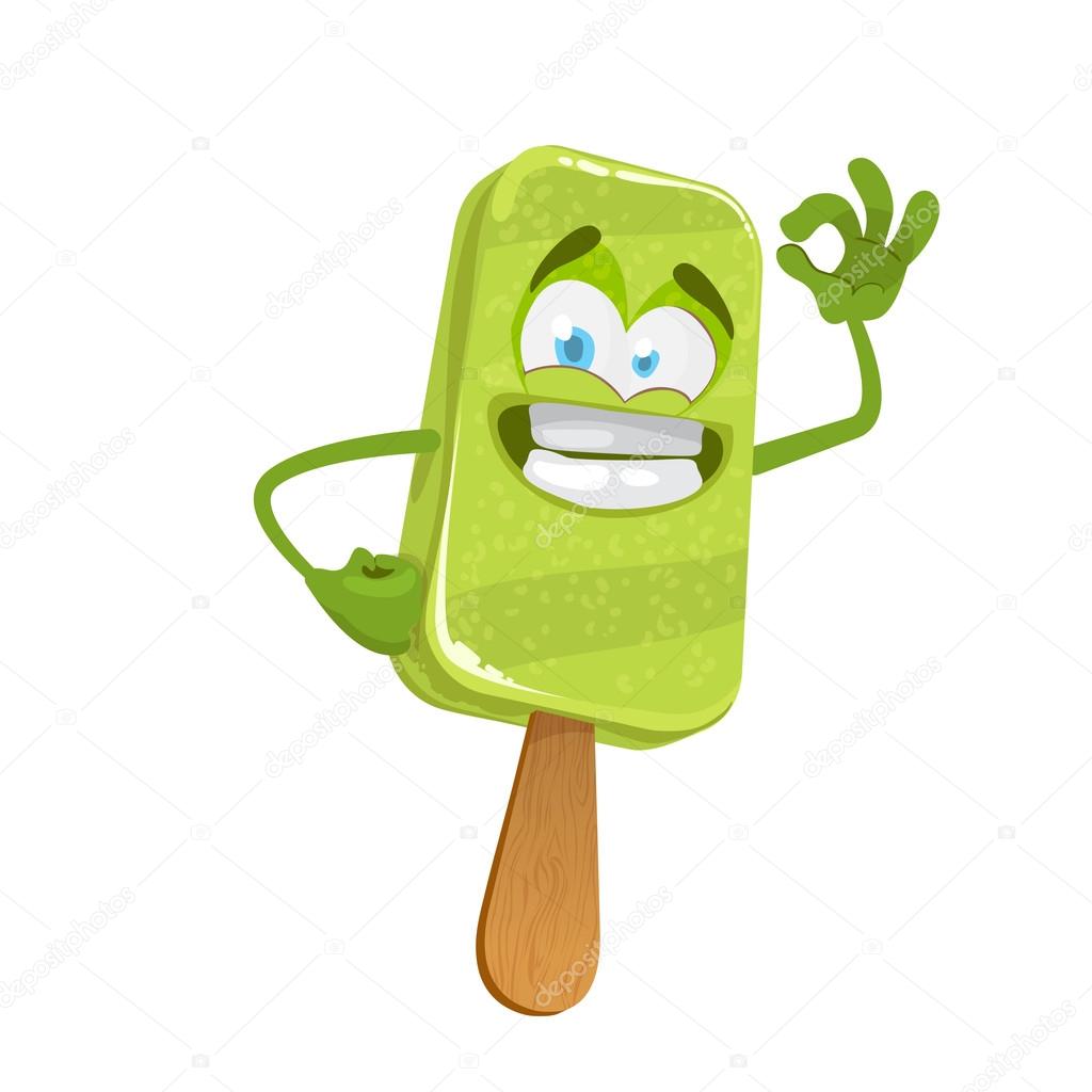 Vector illustration ice cream character