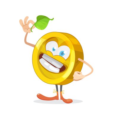 çizgi film karakteri altın sarı madeni para