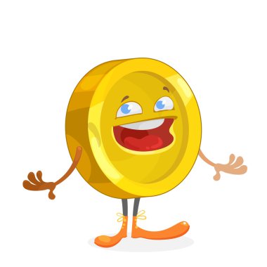 çizgi film karakteri altın sarı madeni para