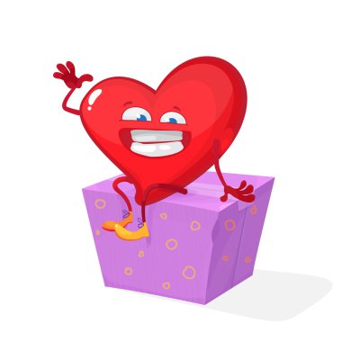 vektör çizim karikatür karakter kalp