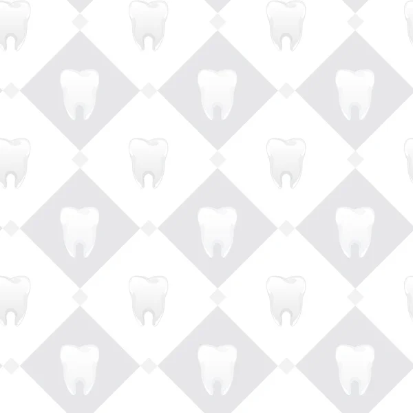 Naadloze patroon met schattige tand — Stockvector