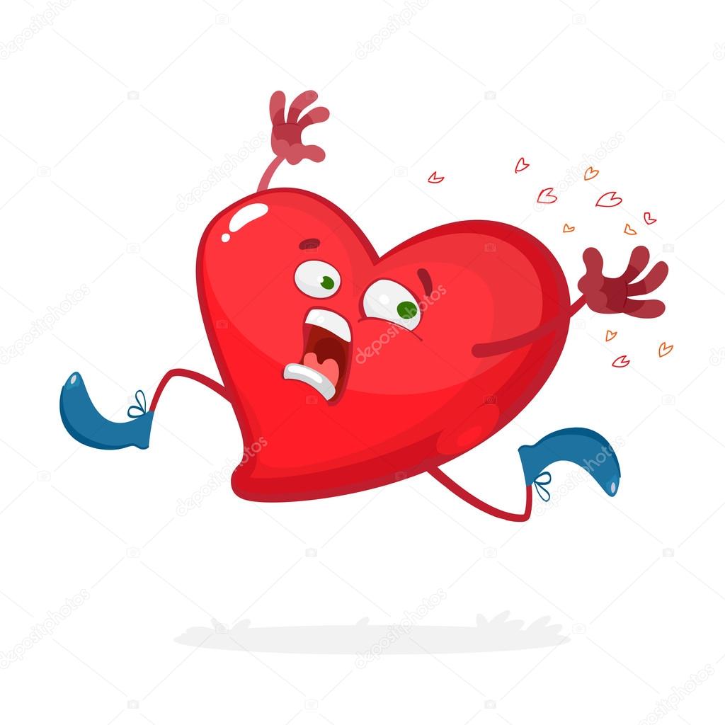 vector illustration of cartoon character heart