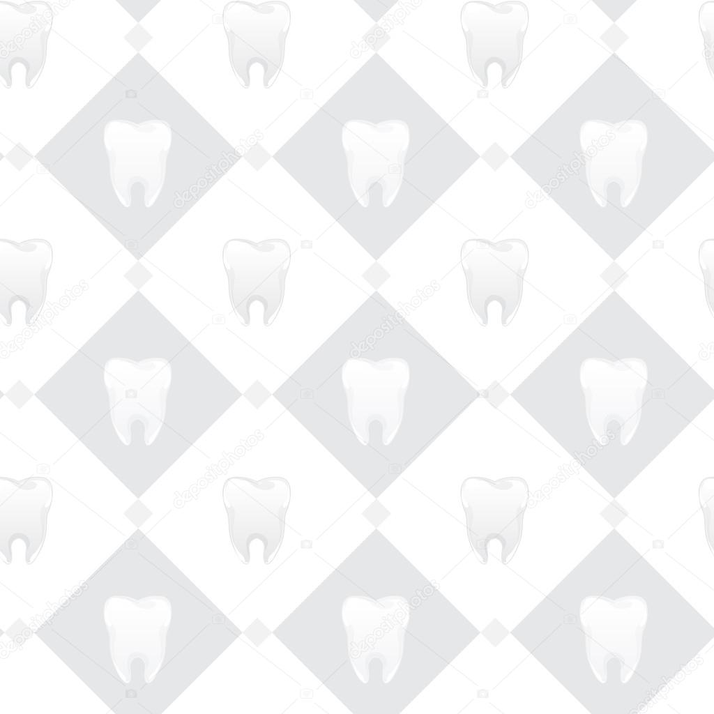 seamless pattern with cute tooth