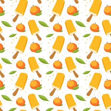 Kesintisiz dondurma desen ve turuncu