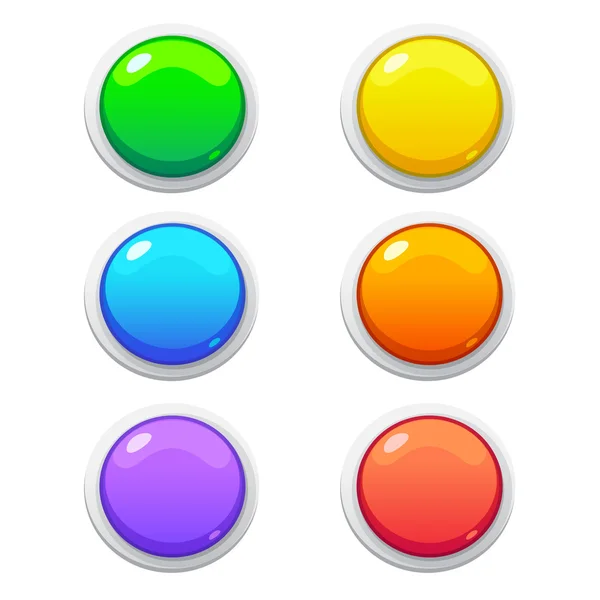 Jeu de boutons d'interface d'illustration vectorielle pour jeux ou applications — Image vectorielle
