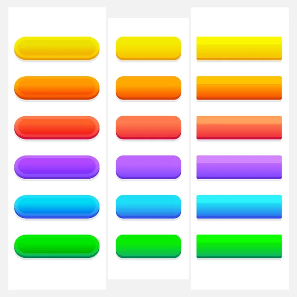 Vector εικονογράφηση διεπαφή κουμπιά για παιχνίδια ή εφαρμογές — Διανυσματικό Αρχείο