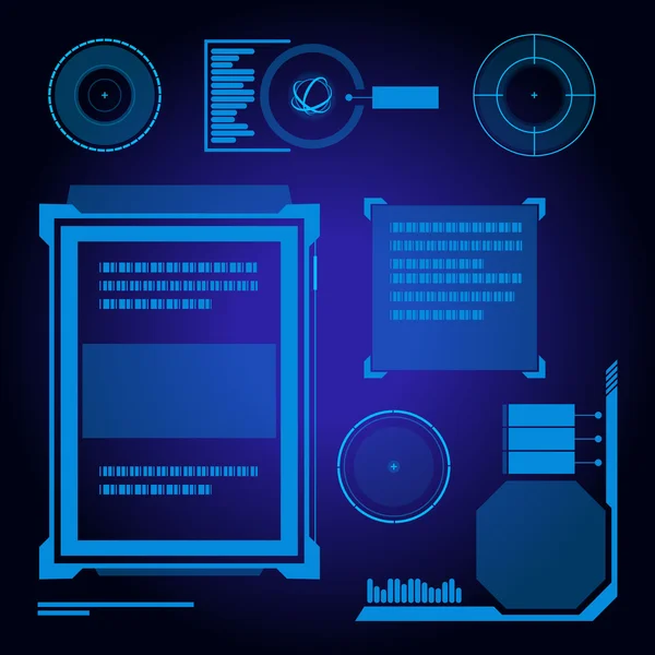 Sci fi 未来派的用户界面 — 图库矢量图片
