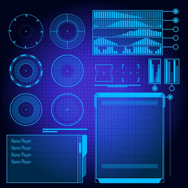 Sci Fi Futuristic User Interface — Stock Vector