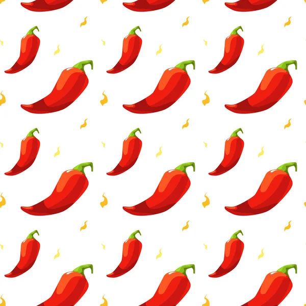 Varrat nélküli mintát chili paprika — Stock Vector