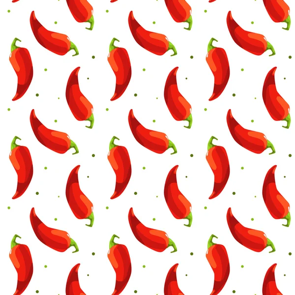 Varrat nélküli mintát chili paprika — Stock Vector
