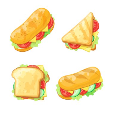 sandviç vektör çizim