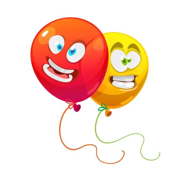 Collectie van gekleurde ballonnen vliegen voor partijen en feesten — Stockvector