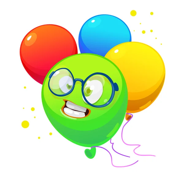 Kolekcja kolorowe balony latające dla partii i uroczystości — Wektor stockowy