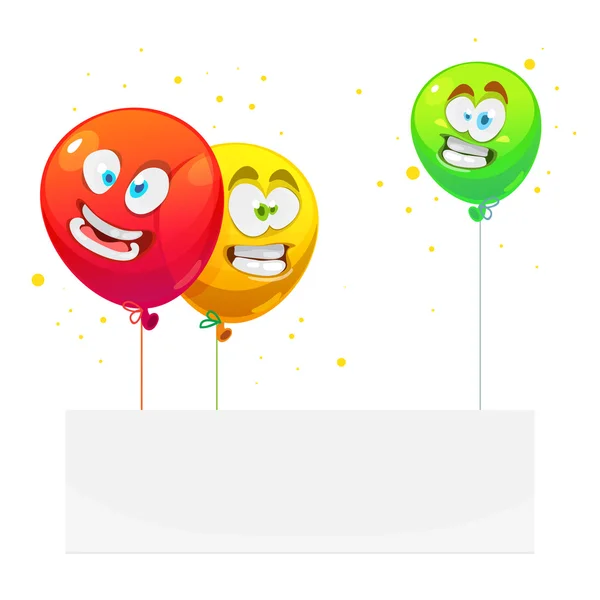 Vector illustration of a colourful birthday or party balloons wi — Stock Vector