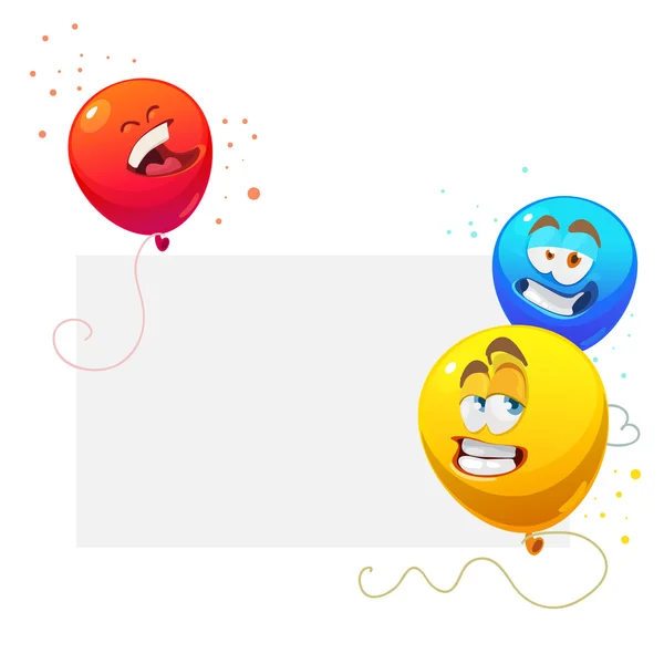 Ilustracja wektorowa kolorowe urodziny lub strony balony wi — Wektor stockowy