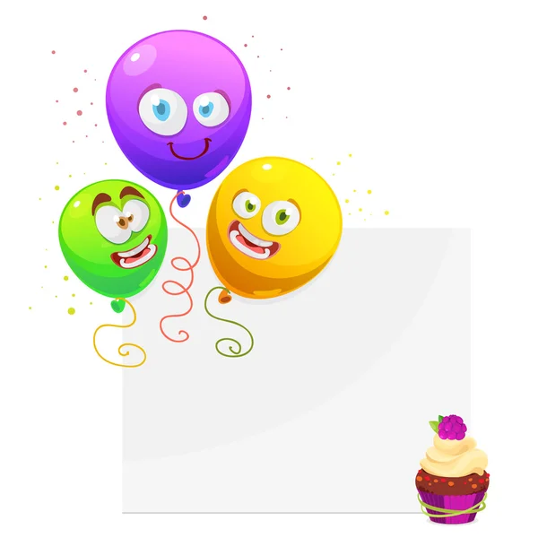 Vektor-Illustration eines bunten Geburtstags oder Party-Luftballons — Stockvektor