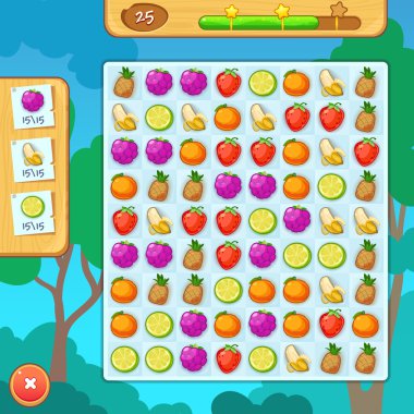 kullanıcı arabirimi ve bir yüklü oyun alanı örneği