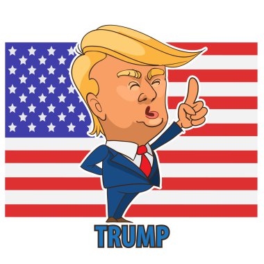 Temmuz. 05, 2016. Donald Trump bir spee veren karakter portresi