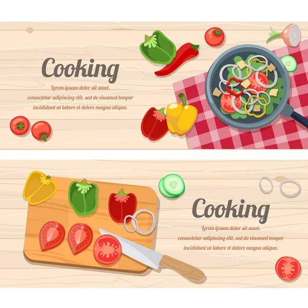 Yemek ve yemekler, çatal bıçak takımı ve baharat için malzemeler.