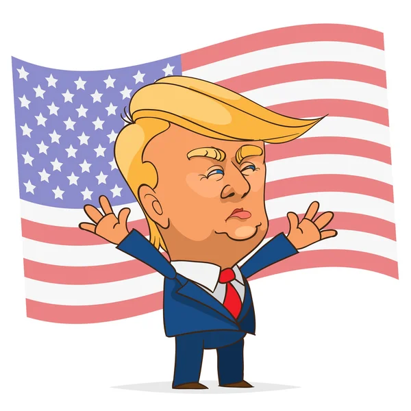 Július. 05, 2016-ban. A a ba Donald Trump karakter portréja — Stock Vector