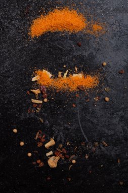 Arka plan için metal yüzeyi baharat