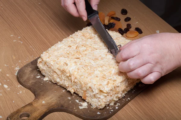Il processo di fabbricazione di torta fatta in casa — Foto Stock
