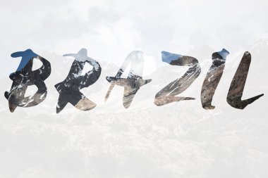 Word Brezilya üzerinden dağ manzarası