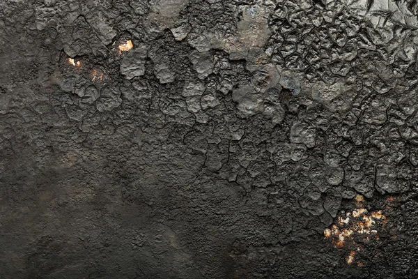 Black old metal background. The surface of the pan. Toned — Stock Photo, Image