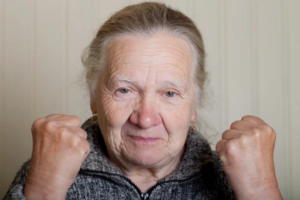 Portrait of an elderly woman — Stock Photo, Image