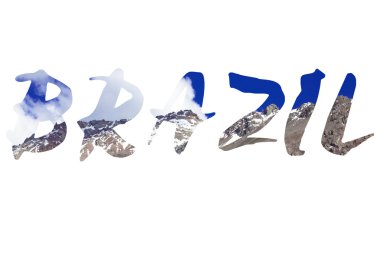 Word Brezilya üzerinden dağ manzarası