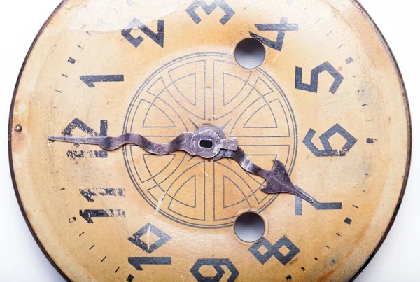 Часовое лицо старых часов — стоковое фото
