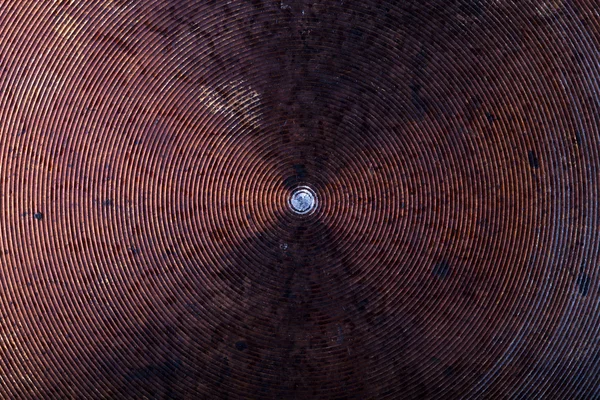 The bottom of the old metal frying pan — Stock Photo, Image