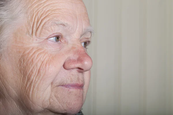 Portrait of an elderly woman. Closeup view — Stock Photo, Image