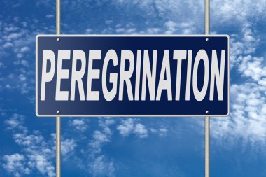 Gökyüzü arka plan üzerinde mavi tabela tabelasını