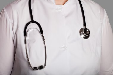 Doktor stetoskop üzerinde hafif bir arka plan ile