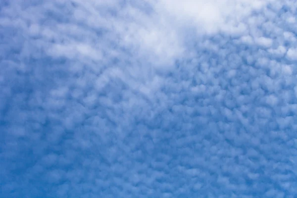 Nuvens brancas num céu azul. Foco seletivo — Fotografia de Stock