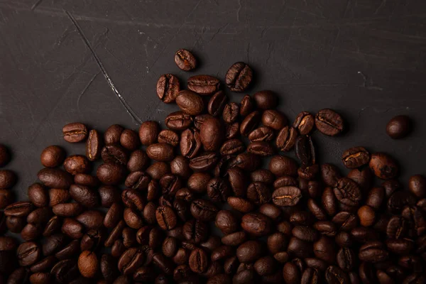 Composición Con Granos Café Sobre Fondo Texturizado Yeso Con Una —  Fotos de Stock