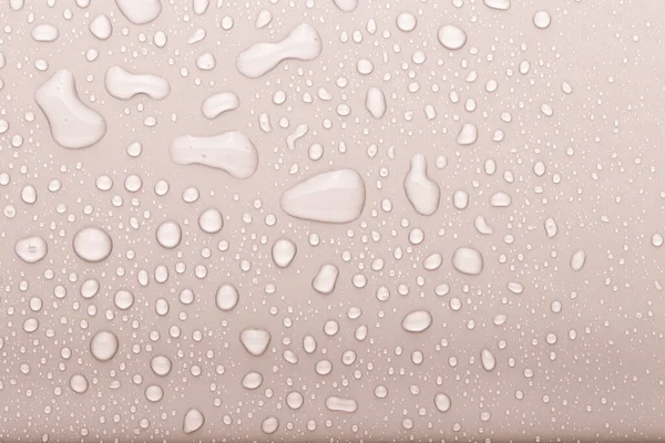 Drops Water Color Background Selective Focus Beige Toned — Stock Photo, Image