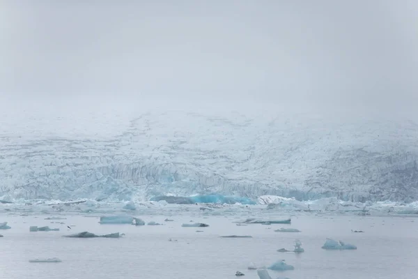 Islandský Ledovec Jokulsarlon Přes Odtržené Ledovce — Stock fotografie