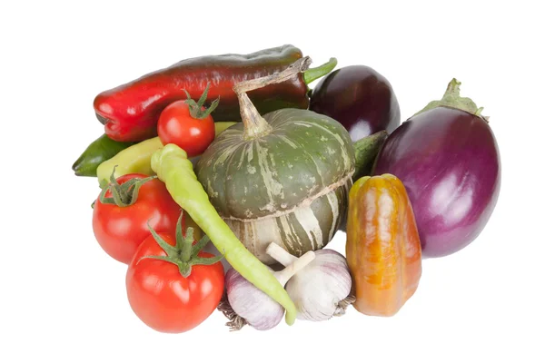 Assortment of vegetables isolated on white background — Stock Photo, Image