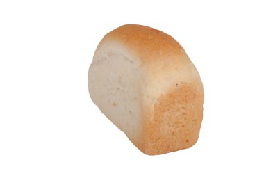 Beyaz arkaplanda izole edilmiş bir somun ekmek