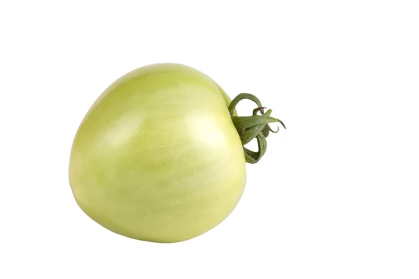 Tomate verte non mûre isolée sur fond blanc — Photo