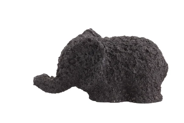 Elefante de lava isolado sobre fundo branco — Fotografia de Stock
