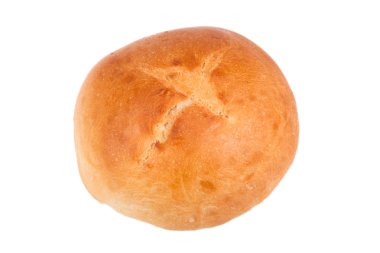 Fransız Ekmeği Beyaz Arkaplanda İzole Edildi 