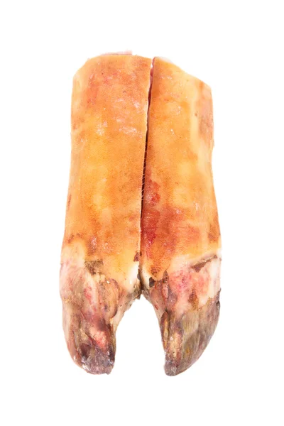 Який вирізає свинячі копита для желевого м'яса ізольовані на білому ба — стокове фото