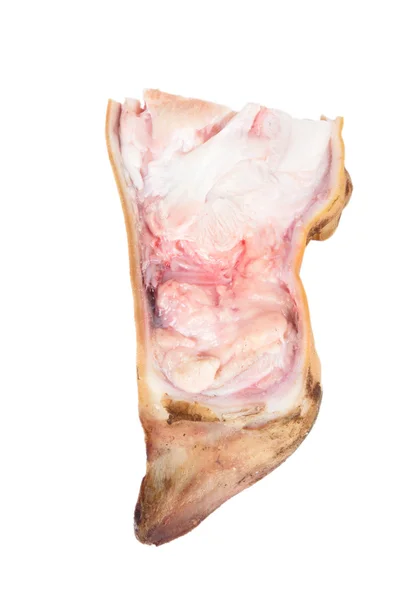 Die Schweinefleisch Huf für Gelee Fleisch isoliert auf weißem Ba schneidet — Stockfoto