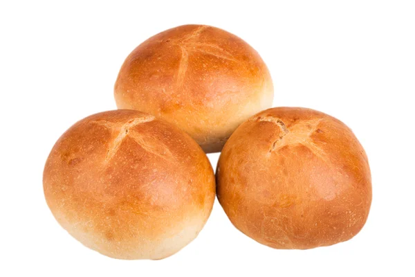 French rolls isolated on white background — Stock Photo, Image