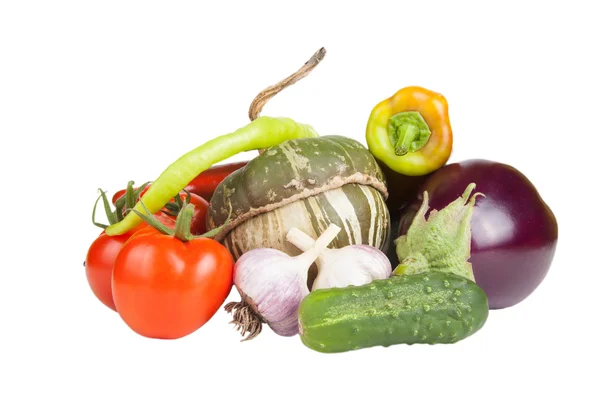 Set of fresh vegetables isolated on white background — Stock Photo, Image